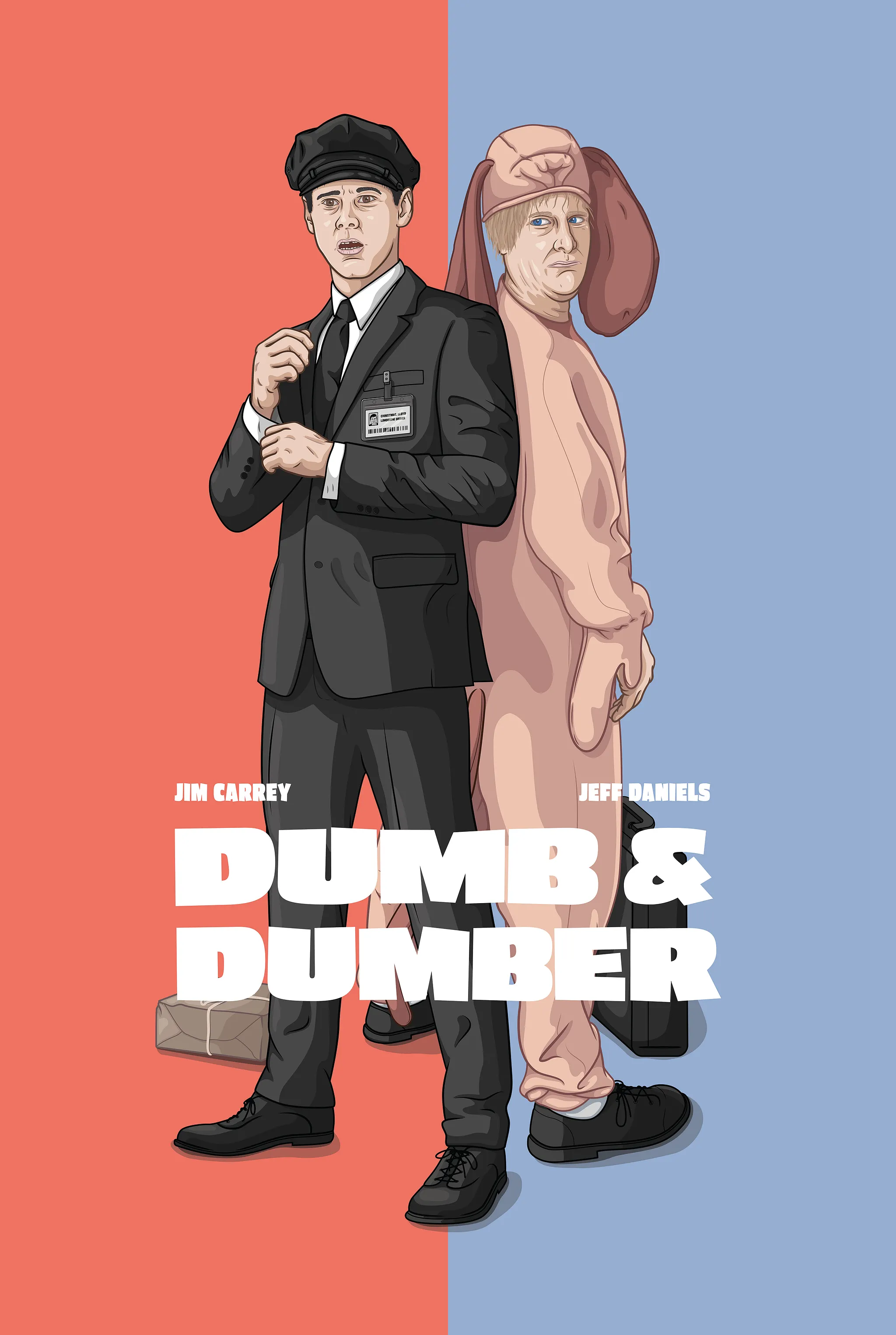 Dumb & Dumber movie poster illustration