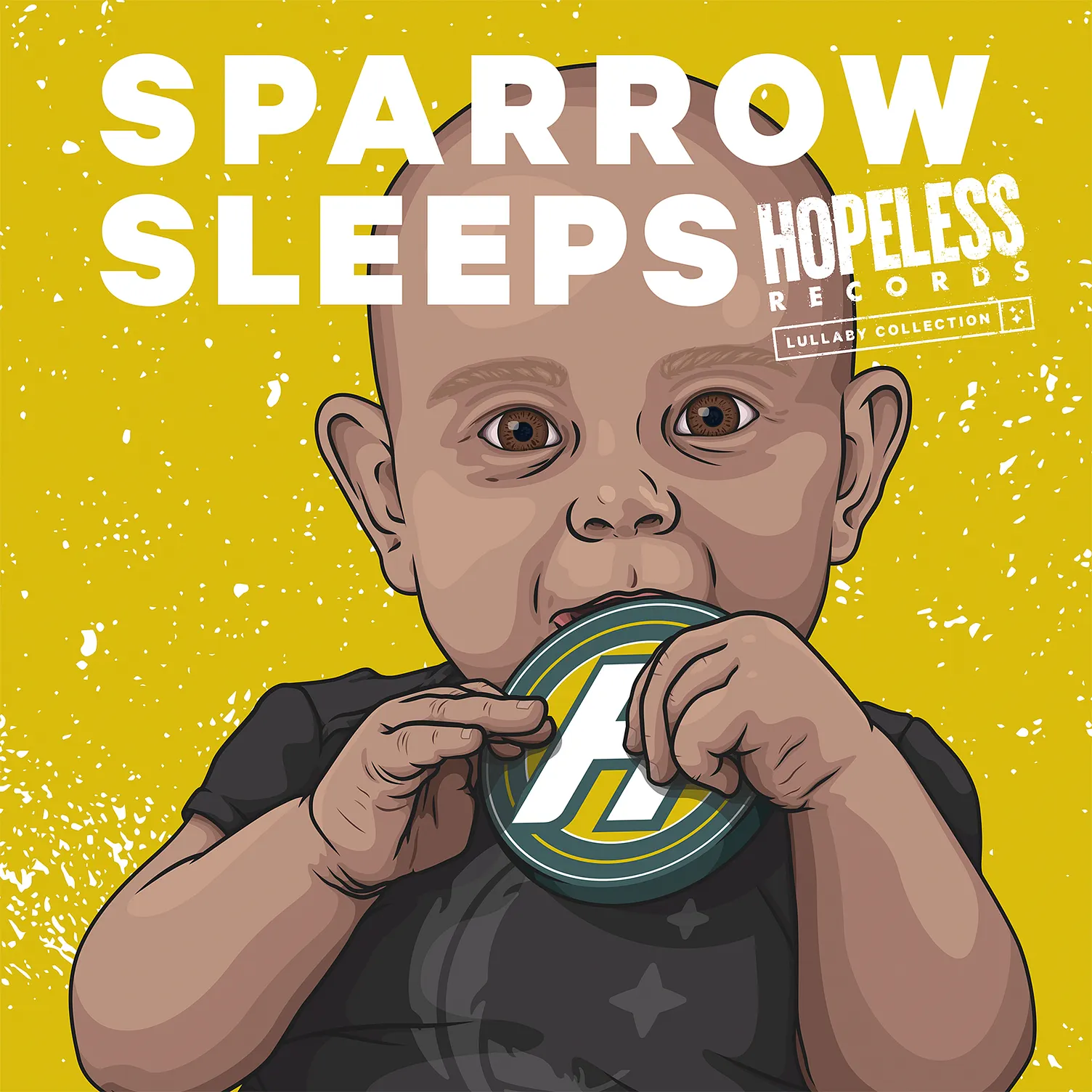 Sparrow Sleeps x Hopeless Records lullaby collection album cover illustration