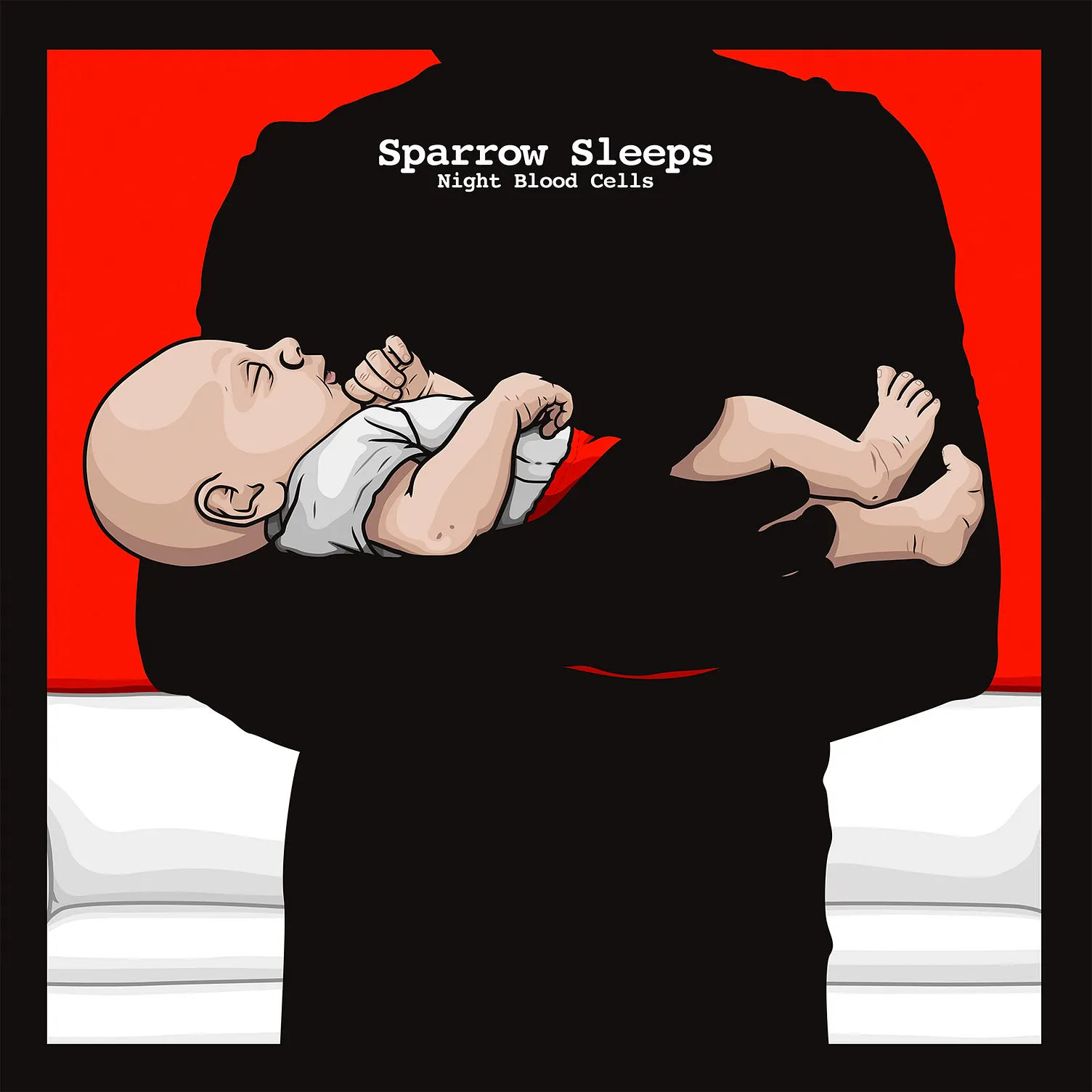 Sparrow Sleeps "Night Blood Cells" album cover illustration